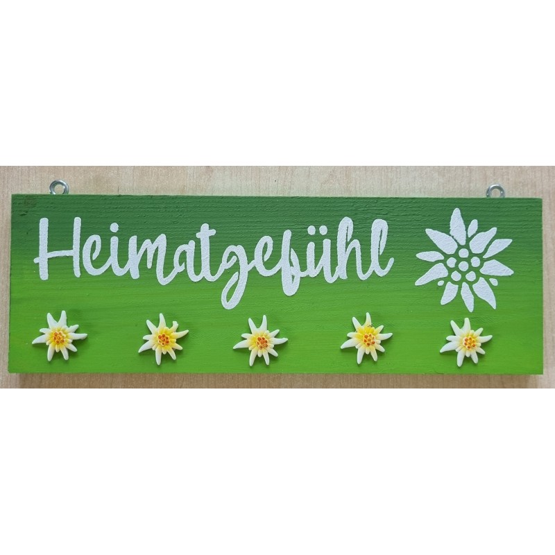 Schild Heimatgefühl grün