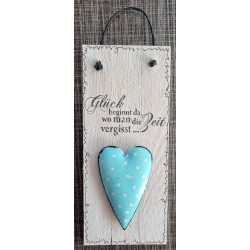 Mini Schild Glück beginnt da.....