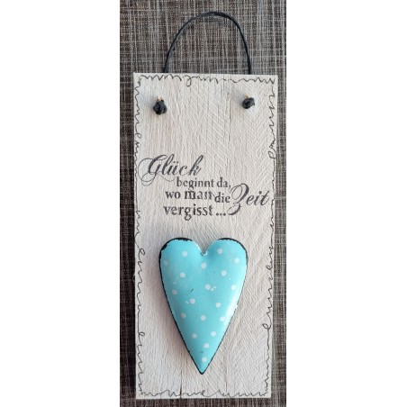 Mini Schild Glück beginnt da.....