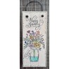 Mini Schild Happy Birthday/Blumenstrauss