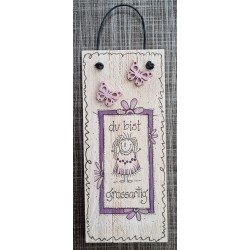 Mini Schild Du bist grossartig  violette
