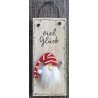 Mini Schild Viel Glück/ Filz Wichtel