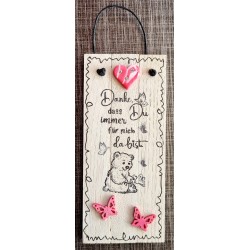 Mini Schild Danke dass Du...... pink