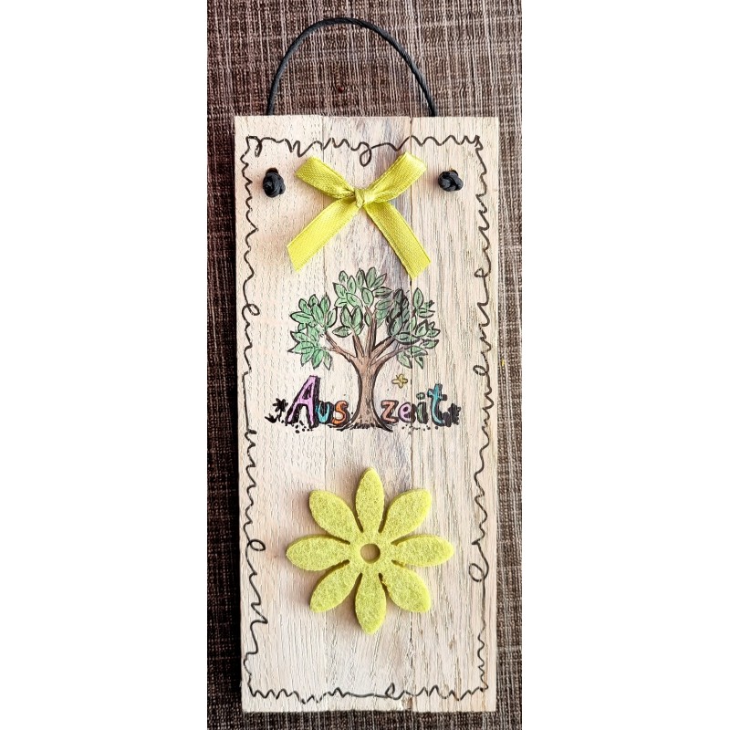 Mini Schild Auszeit grün