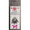 Mini Schild Herzlichen Glückwunsch zum Geburtstag/Rabe pink