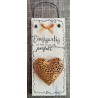 Mini Schild Einzigartig...... / Herz rost
