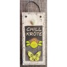 Mini Schild Chill Kröte/Schmetterling grün