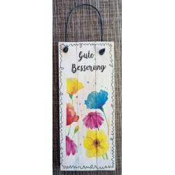 Mini Schild Gute Besserung/Bunte Blumen