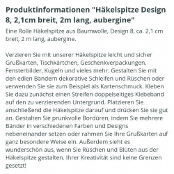 Häkelspitze aubergine