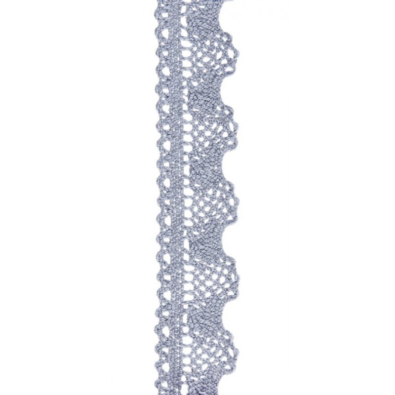 Häkelspitze blaugrau