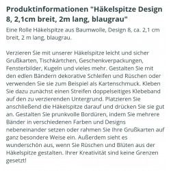 Häkelspitze blaugrau
