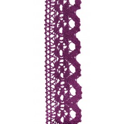 Häkelspitze aubergine
