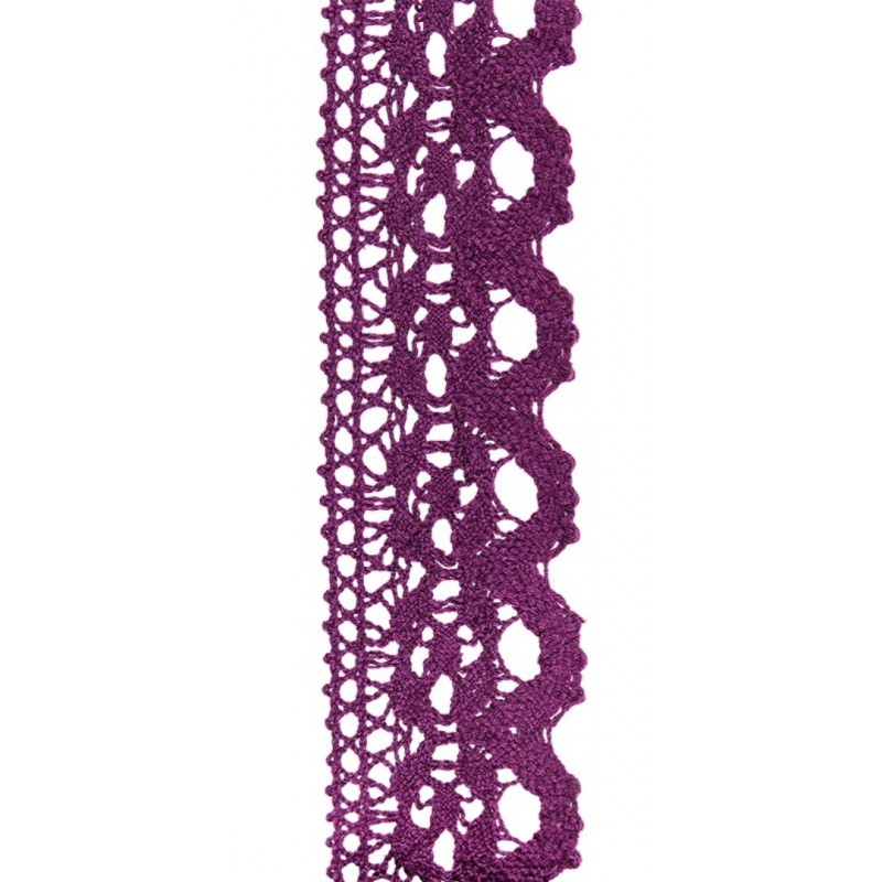 Häkelspitze aubergine
