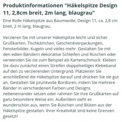 Häkelspitze blaugrau