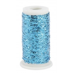 Stickgarn Metallic blau