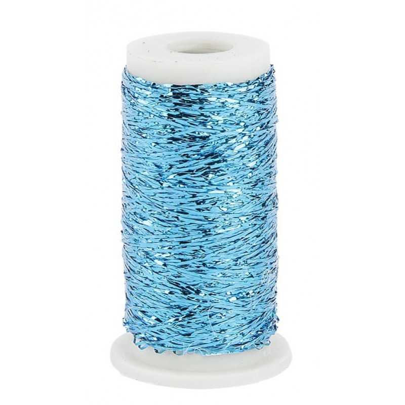 Stickgarn Metallic blau