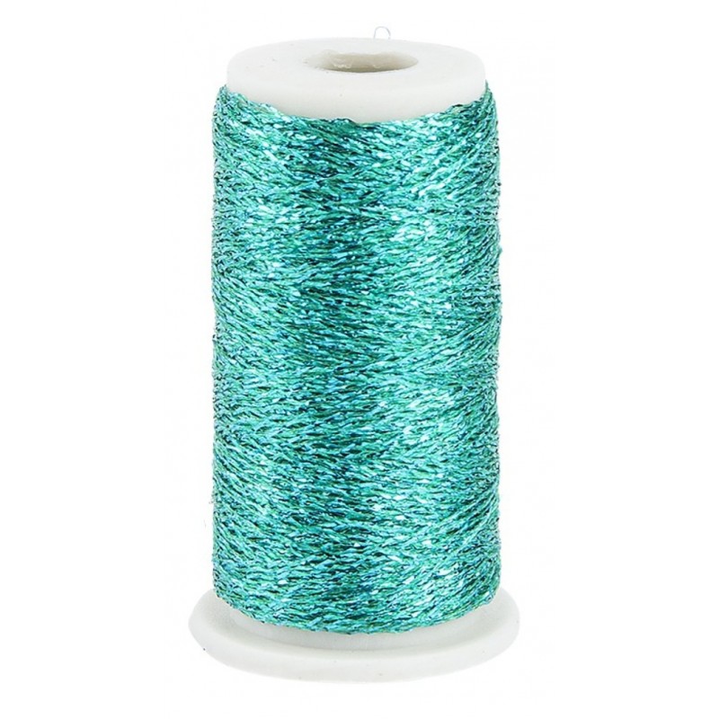 Stickgarn Metallic türkis