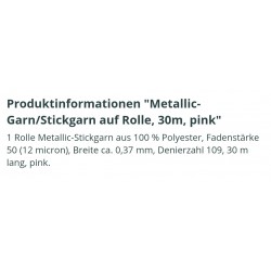 Stickgarn Metallic pink