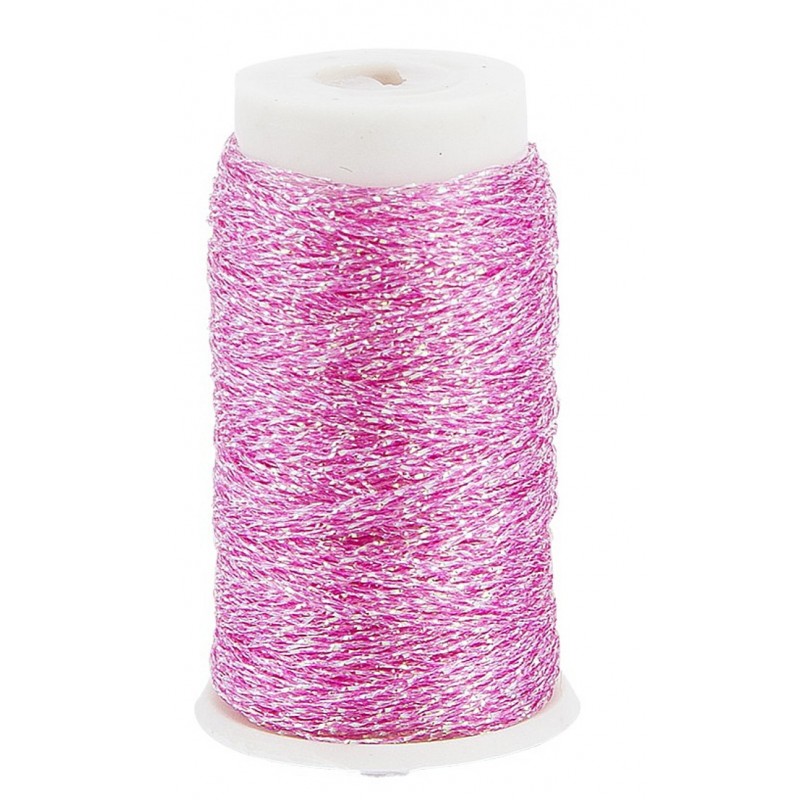 Stickgarn Metallic rosa