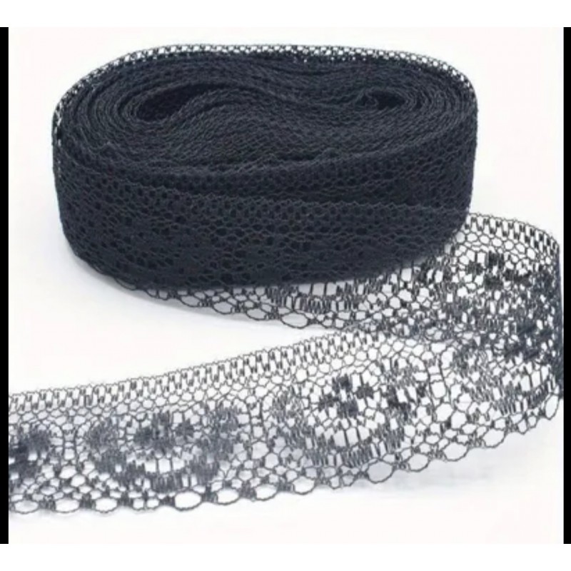 Spitzenband schwarz