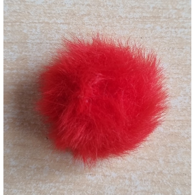 Kunstfell Bommel rot