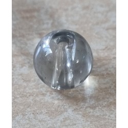Kunststoff Perle transparent/blau