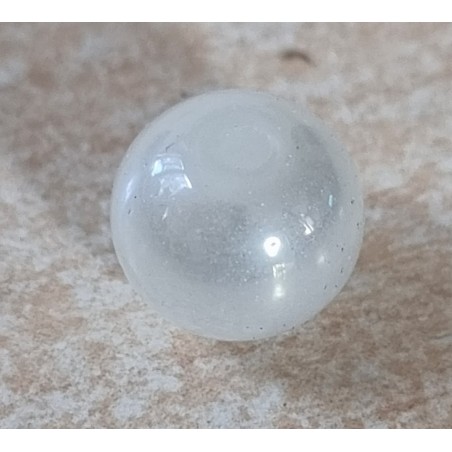 Kunststoff Perle weiss/regenbogen