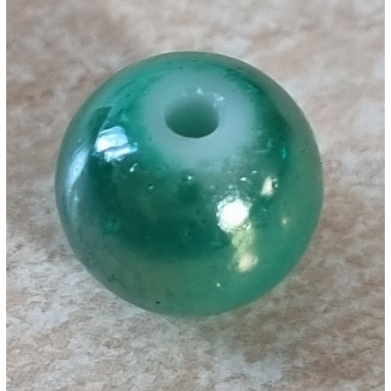 Kunststoff Perle grün/regenbogen