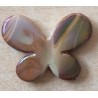 Kunststoff Perle Schmetterling braun/regenbogen
