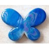 Kunststoff Perle Schmetterling blau/regenbogen
