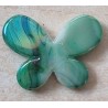 Kunststoff Perle Schmetterling grün/regenbogen