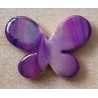 Kunststoff Perle Schmetterling magenta/regenbogen