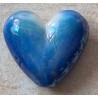 Kunststoff Perle Herz blau/regenbogen