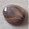 Kunststoff Perle Nugget braun/regenbogen