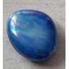 Kunststoff Perle Nugget blau/regenbogen