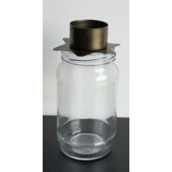 Teelichthalter Stern auf Glas