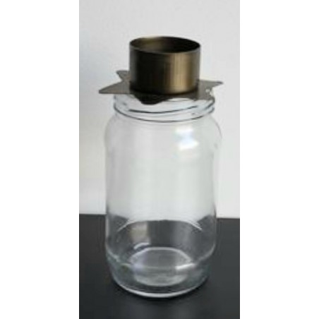 Teelichthalter Stern auf Glas