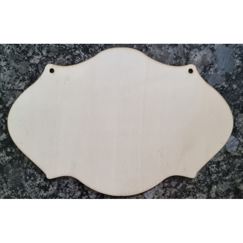 Holz Schild gewellt natur 1