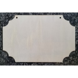 Holz Schild gewellt natur 2