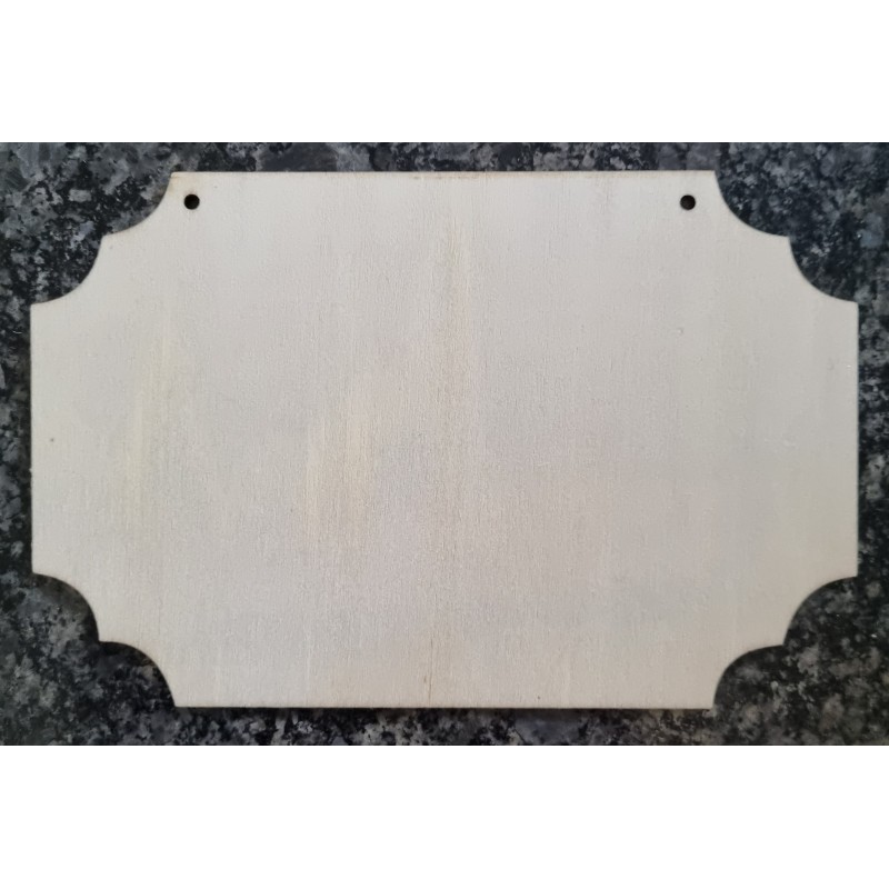 Holz Schild gewellt natur 2