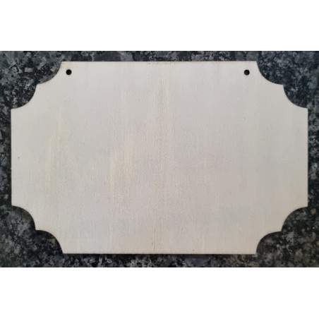 Holz Schild gewellt natur 2