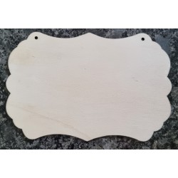 Holz Schild gewellt natur 3