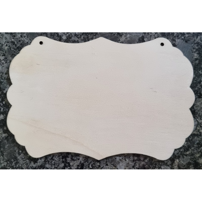 Holz Schild gewellt natur 3