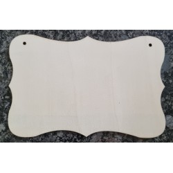 Holz Schild gewellt natur 4