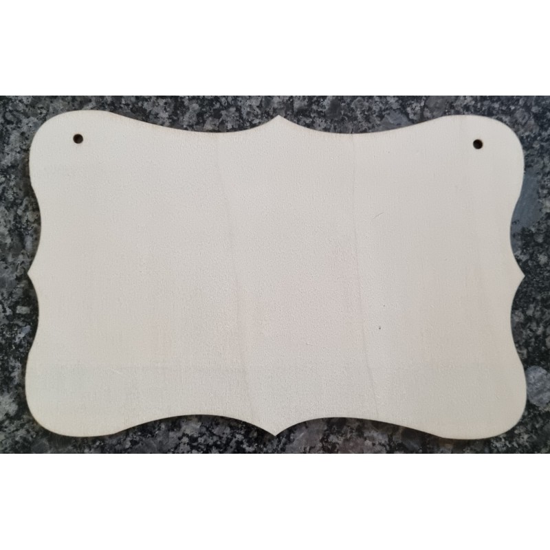 Holz Schild gewellt natur 4