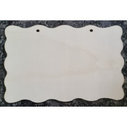 Holz Schild gewellt natur 5