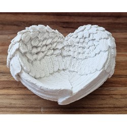 Beton Engelsflügel Schälchen weiss
