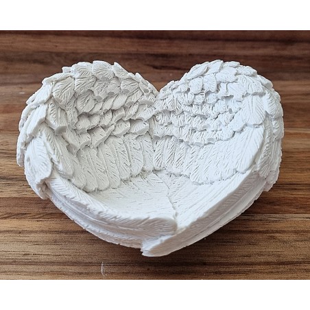 Beton Engelsflügel Schälchen weiss