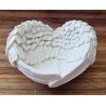 Beton Engelsflügel Schälchen weiss