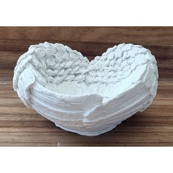 Beton Engelsflügel Schälchen weiss